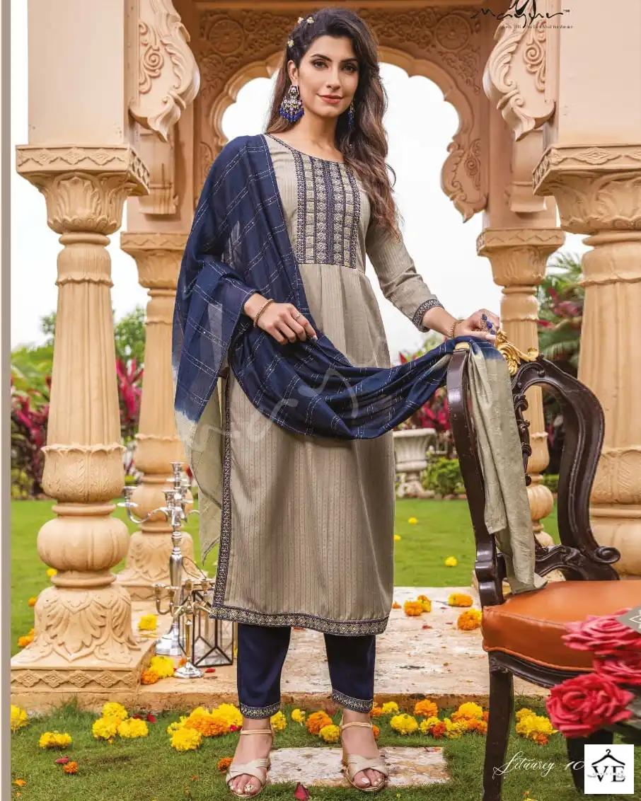 Mayur Sitaarey Marble Rayon Wholesale Readymade Salwar Suit Catalog — Wholesale Salwar Suits, Mayur Dress wholesale from Surat — view 1