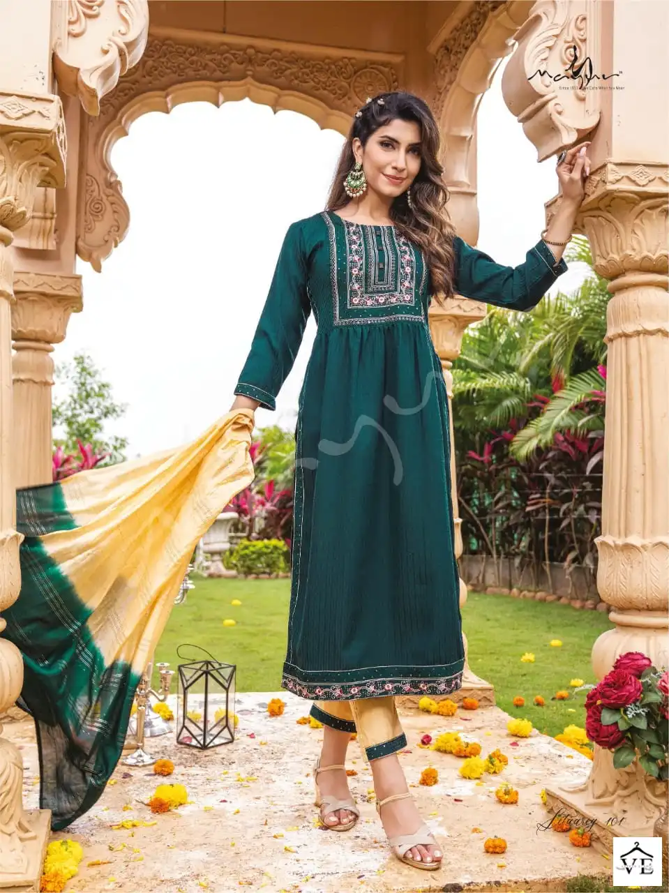 Mayur Sitaarey Marble Rayon Wholesale Readymade Salwar Suit Catalog — Wholesale Salwar Suits, Mayur Dress wholesale from Surat - Gallery Image 5