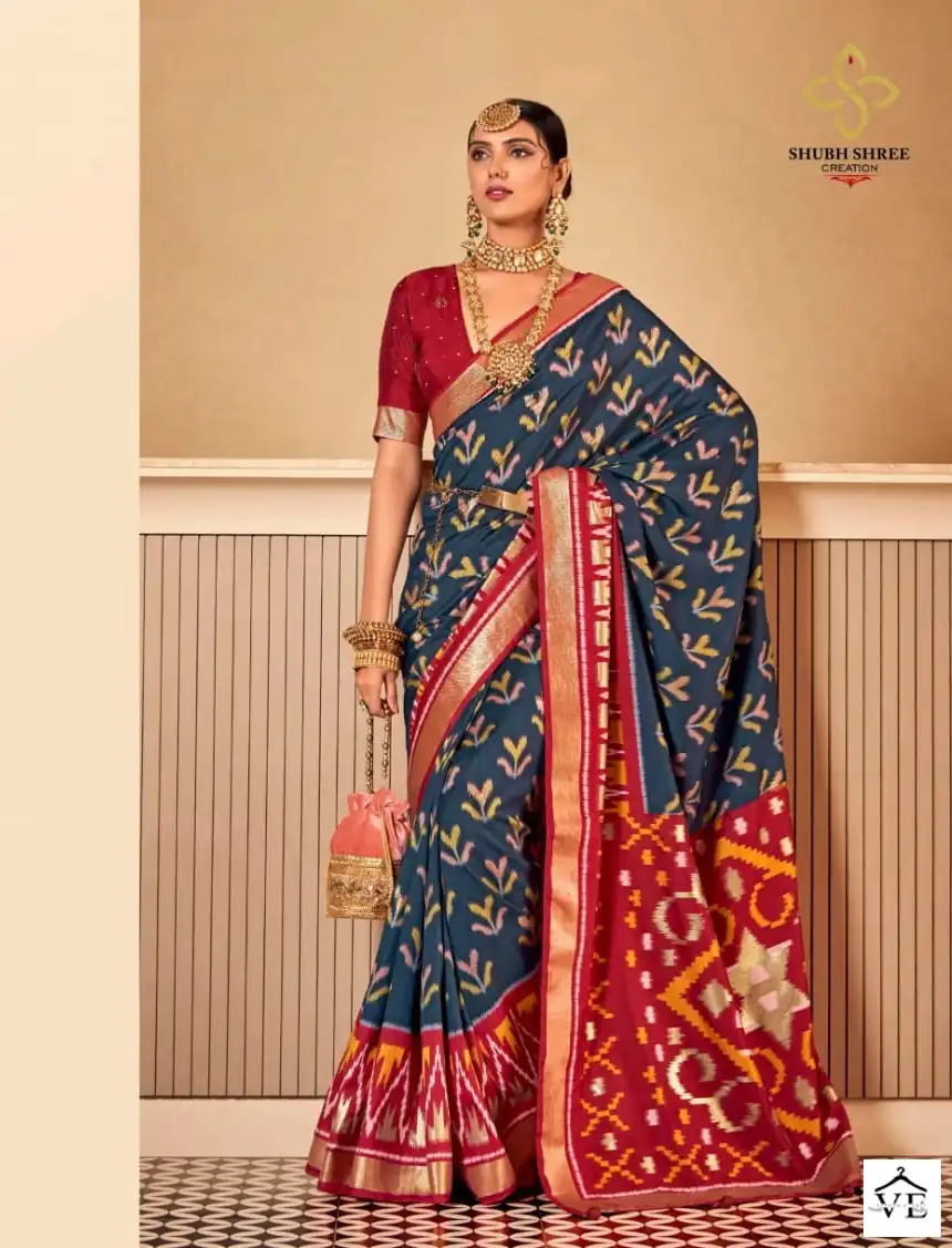 Shubh Shree Sravanam Vol 3 Velvet Tussar Silk Wholesale Saree Catalog — Wholesale Sarees, MPA wholesale from Surat - Gallery Image 6