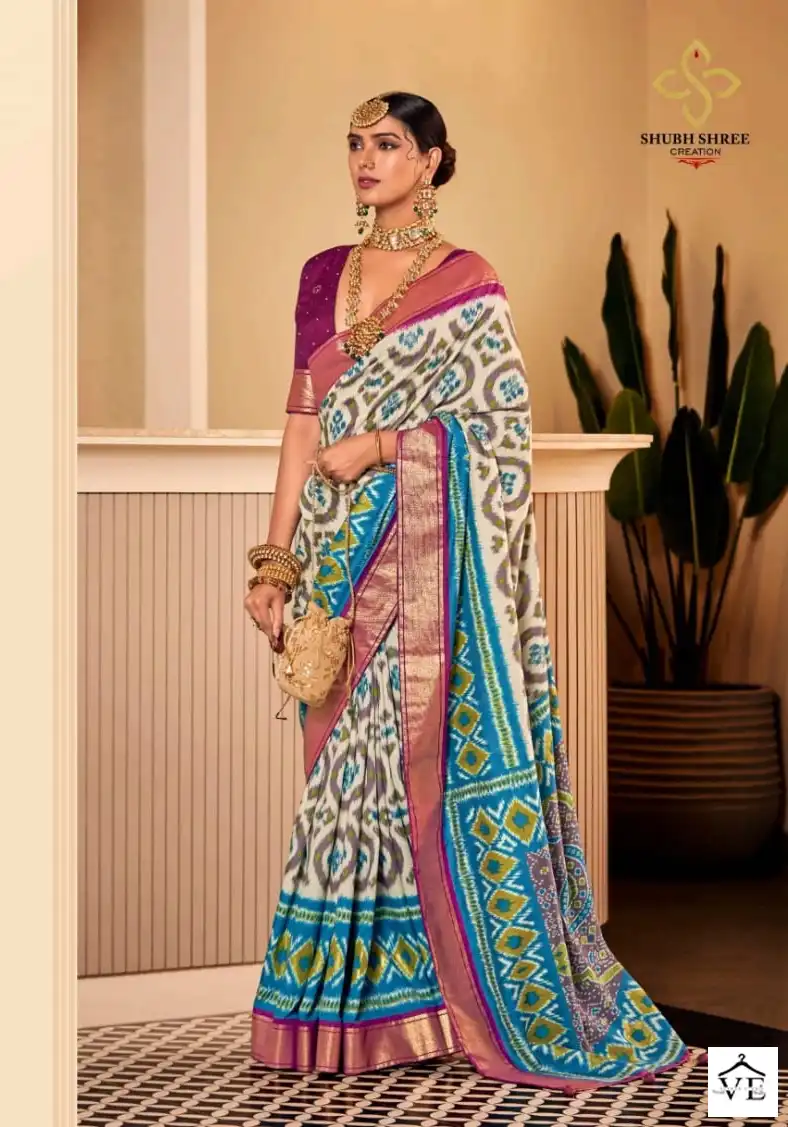 Shubh Shree Sravanam Vol 3 Velvet Tussar Silk Wholesale Saree Catalog — Wholesale Sarees, MPA wholesale from Surat - Gallery Image 4