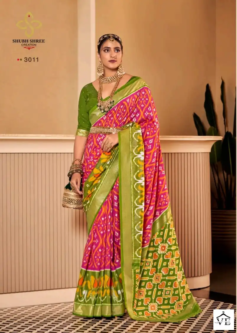 Shubh Shree Sravanam Vol 3 Velvet Tussar Silk Wholesale Saree Catalog — Wholesale Sarees, MPA wholesale from Surat - Gallery Image 5