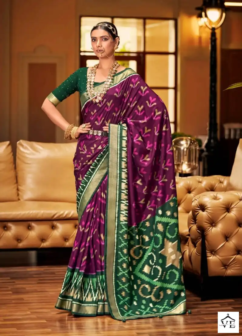 Shubh Shree Sravanam Vol 3 Velvet Tussar Silk Wholesale Saree Catalog — Wholesale Sarees, MPA wholesale from Surat - Gallery Image 9