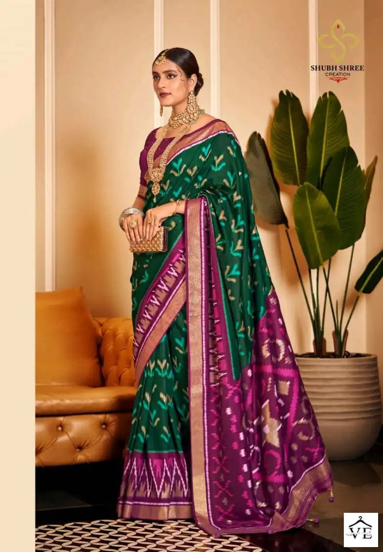 Shubh Shree Sravanam Vol 3 Velvet Tussar Silk Wholesale Saree Catalog — Wholesale Sarees, MPA wholesale from Surat - Gallery Image 3