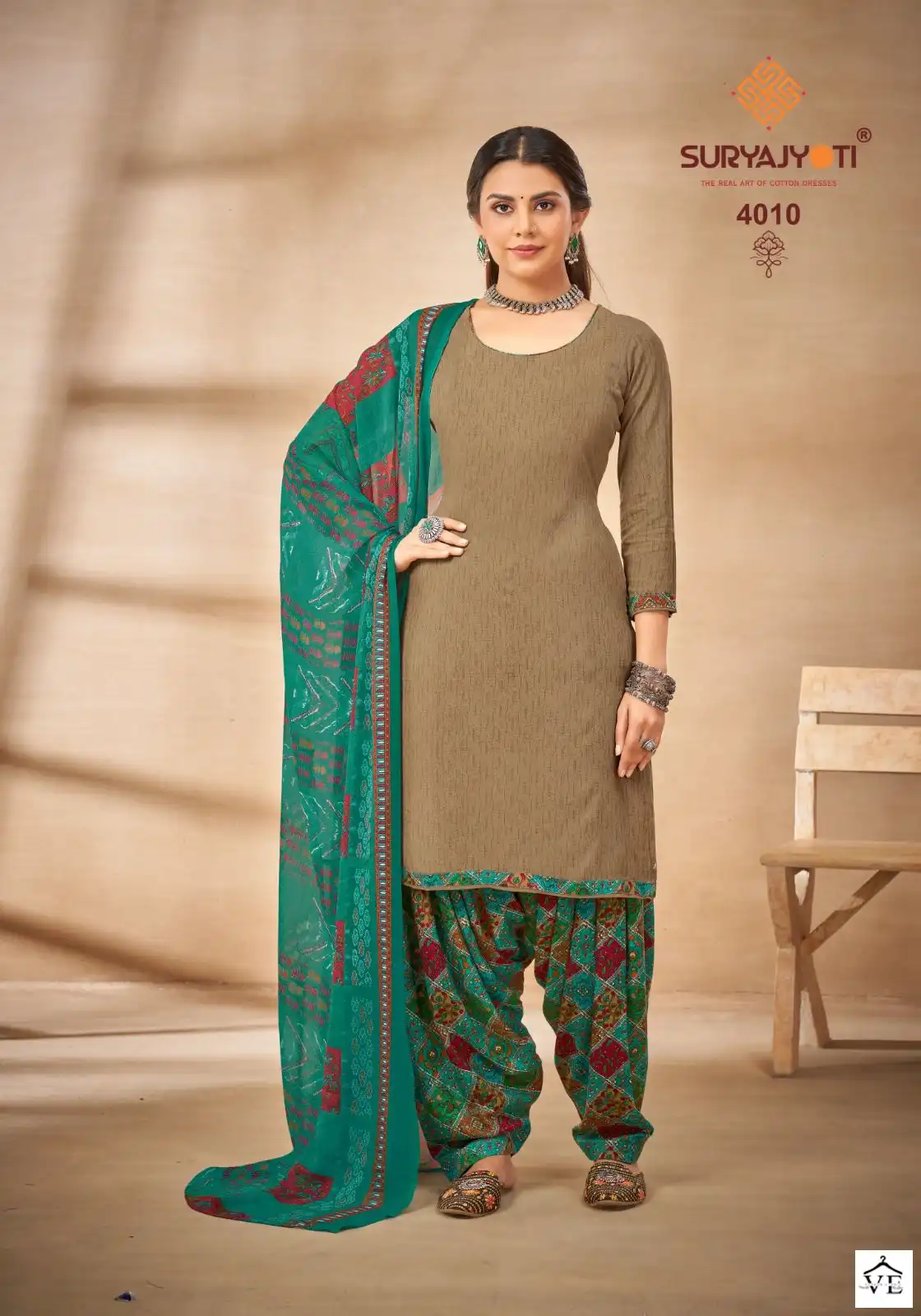 Suryajyoti Gulnar Vol 4 Cotton Wholesale Salwar Suit Catalog — Wholesale Salwar Suits, MPA wholesale from Surat - Gallery Image 10