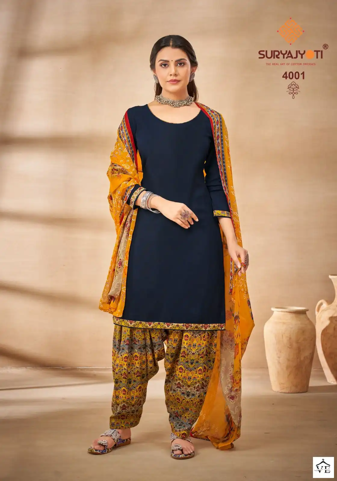 Suryajyoti Gulnar Vol 4 Cotton Wholesale Salwar Suit Catalog — Wholesale Salwar Suits, MPA wholesale from Surat - Gallery Image 2