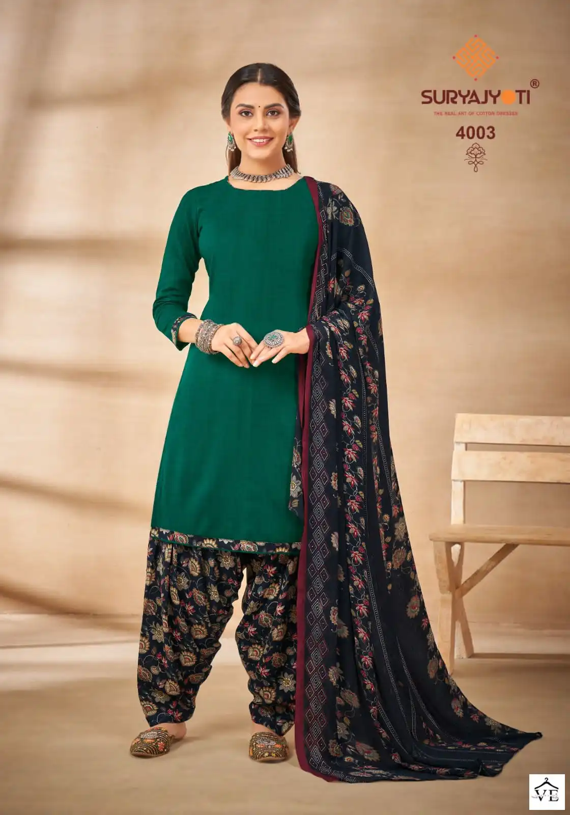 Suryajyoti Gulnar Vol 4 Cotton Wholesale Salwar Suit Catalog — Wholesale Salwar Suits, MPA wholesale from Surat - Gallery Image 4