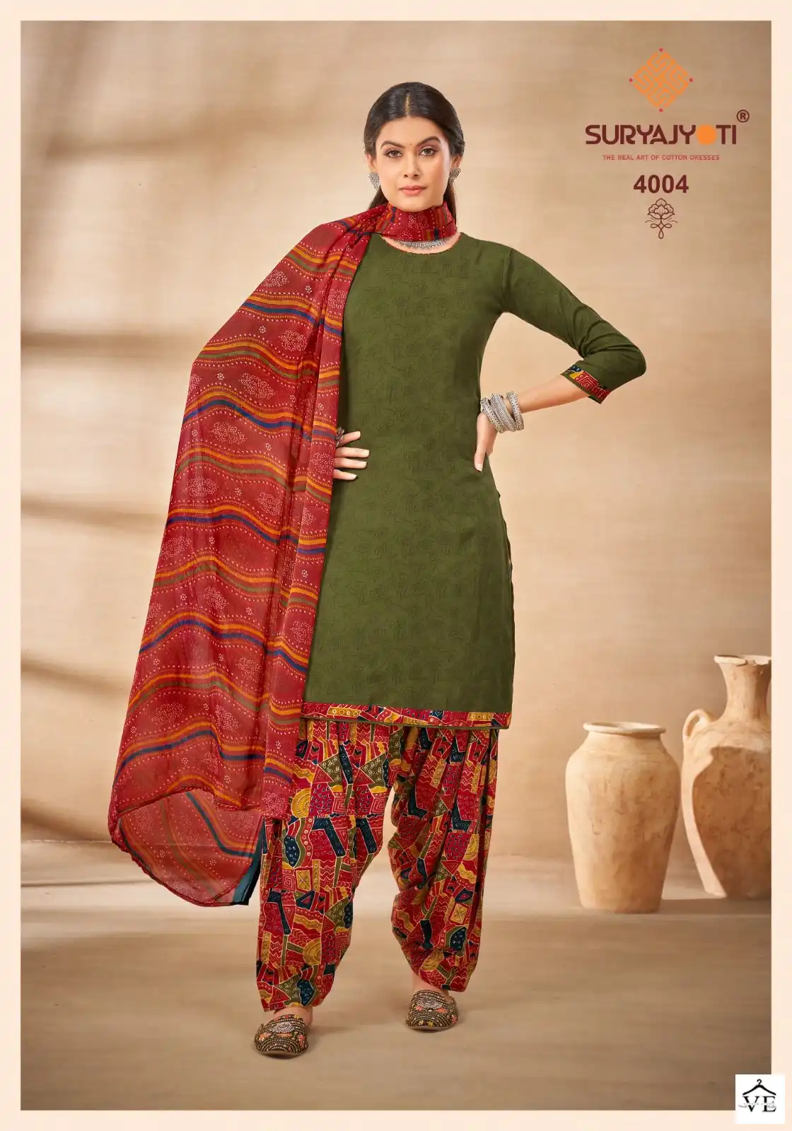 Suryajyoti Gulnar Vol 4 Cotton Wholesale Salwar Suit Catalog — Wholesale Salwar Suits, MPA wholesale from Surat - Gallery Image 5