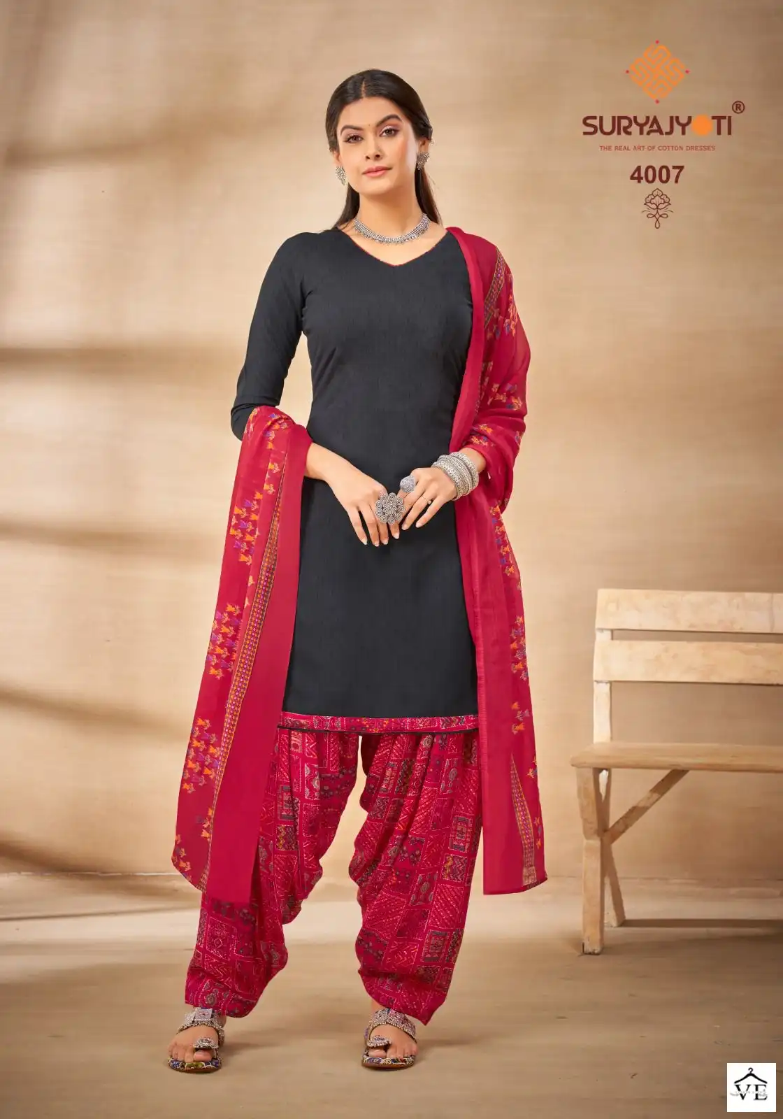 Suryajyoti Gulnar Vol 4 Cotton Wholesale Salwar Suit Catalog — Wholesale Salwar Suits, MPA wholesale from Surat - Gallery Image 8