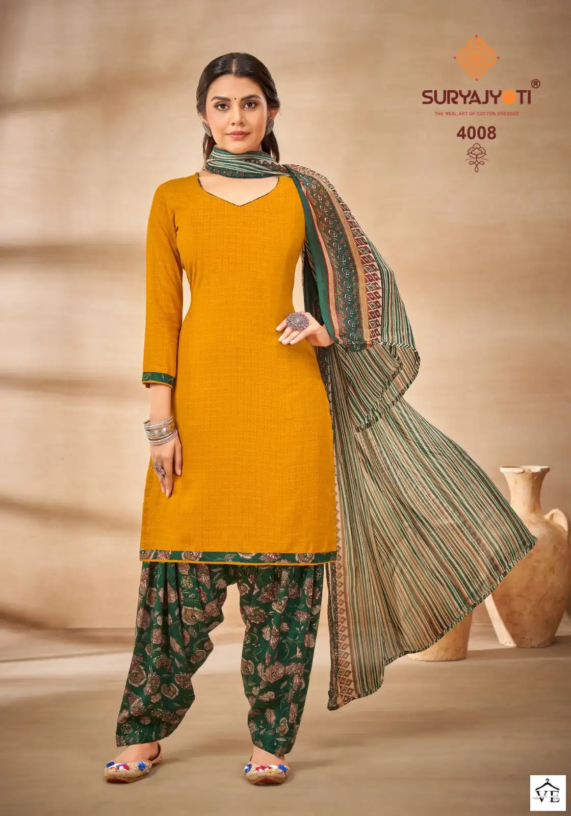 Suryajyoti Gulnar Vol 4 Cotton Wholesale Salwar Suit Catalog — Wholesale Salwar Suits, MPA wholesale from Surat - Gallery Image 9