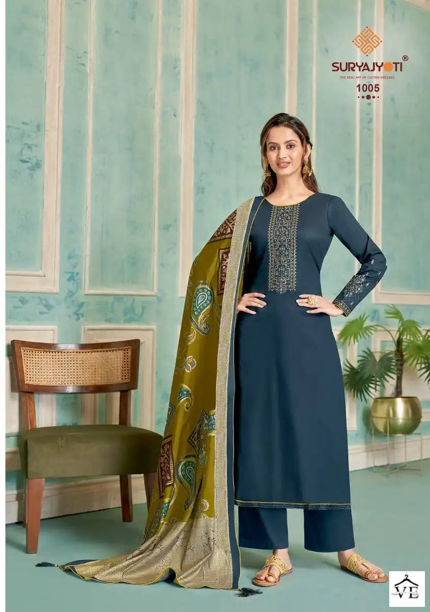Suryajyoti Pal Vol 1 Cotton Wholesale Salwar Suit Catalog — Wholesale Salwar Suits, MPA wholesale from Surat - Gallery Image 5