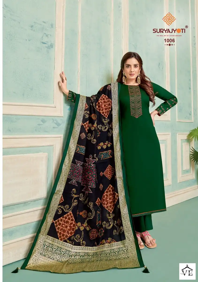 Suryajyoti Pal Vol 1 Cotton Wholesale Salwar Suit Catalog — Wholesale Salwar Suits, MPA wholesale from Surat - Gallery Image 6