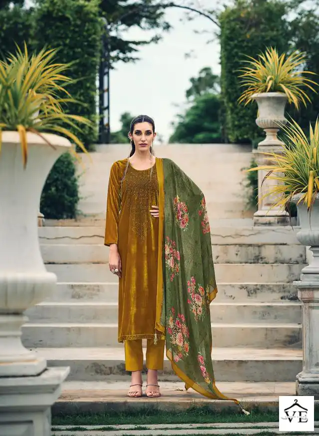 Ibiza Swarovski Vol 6 Viscose Velvet Wholesale Designer Winter Salwar Suit Catalog — Wholesale Salwar Suits, MPA wholesale from Surat - Gallery Image 3