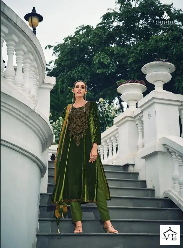 Ibiza Swarovski Vol 6 Viscose Velvet Wholesale Designer Winter Salwar Suit Catalog — Wholesale Salwar Suits, MPA wholesale from Surat - Gallery Image 4
