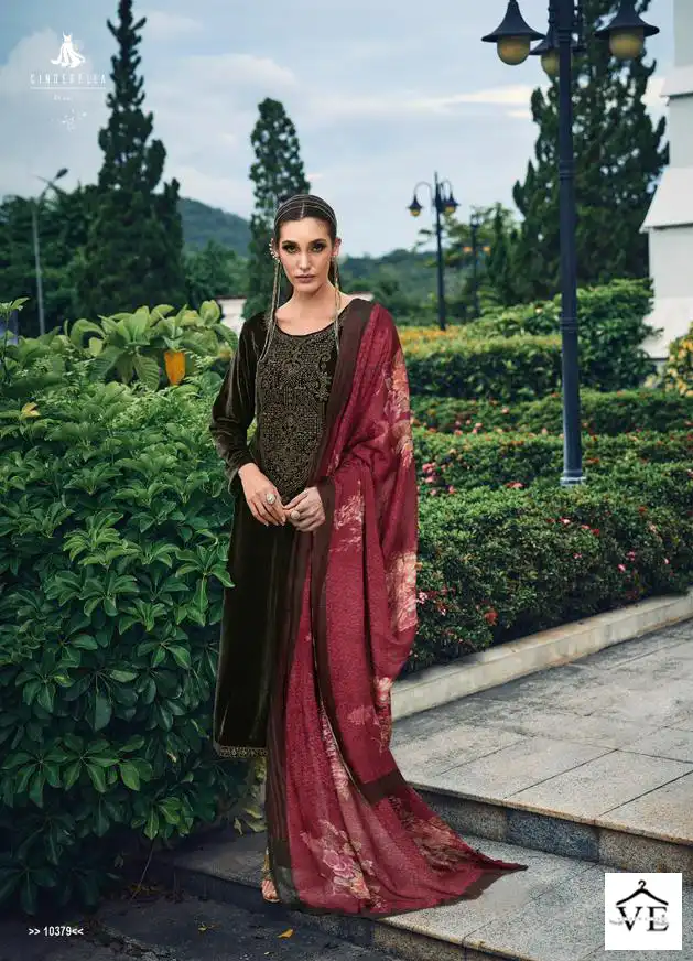 Ibiza Swarovski Vol 6 Viscose Velvet Wholesale Designer Winter Salwar Suit Catalog — Wholesale Salwar Suits, MPA wholesale from Surat - Gallery Image 6
