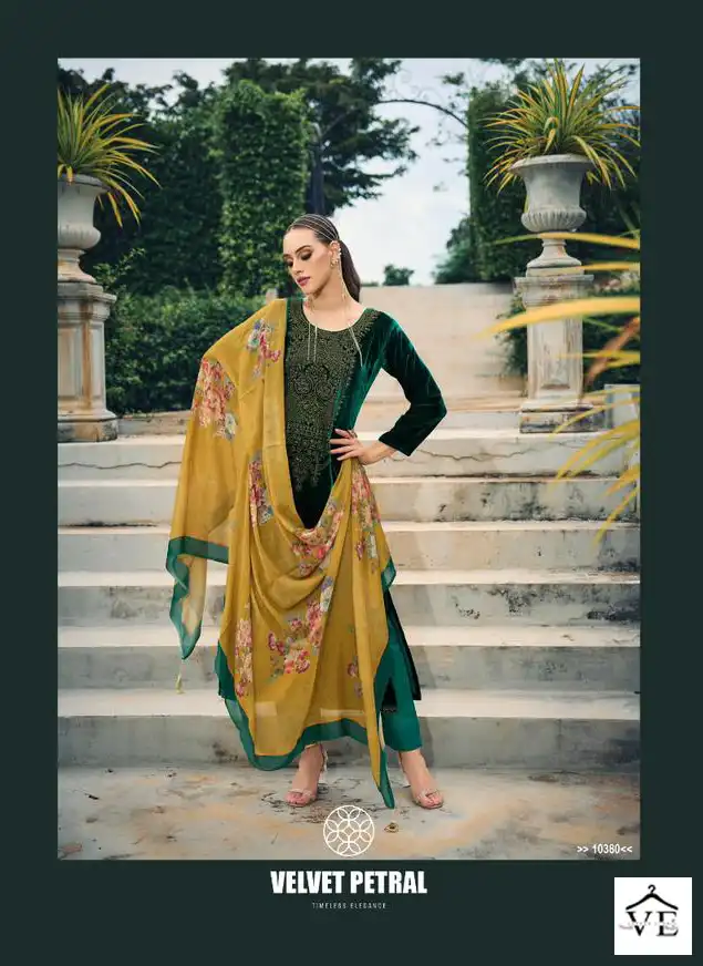 Ibiza Swarovski Vol 6 Viscose Velvet Wholesale Designer Winter Salwar Suit Catalog — Wholesale Salwar Suits, MPA wholesale from Surat - Gallery Image 7