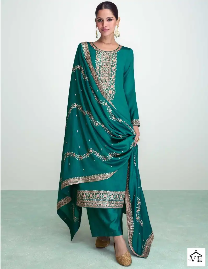 Aashirwad Syra Premium Silk Wholesale Designer Suits Catalog — Wholesale Salwar Suits, Aashirwad Creation wholesale from Surat — view 1