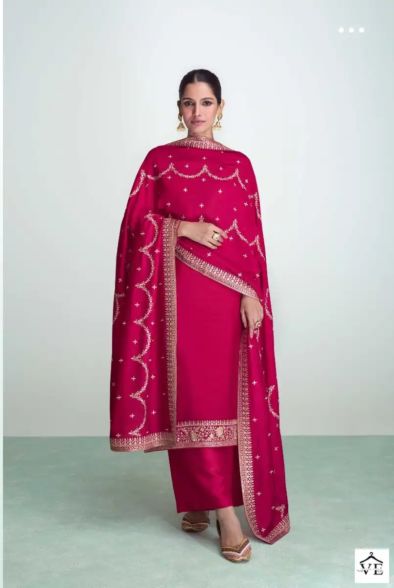 Aashirwad Syra Premium Silk Wholesale Designer Suits Catalog — Wholesale Salwar Suits, Aashirwad Creation wholesale from Surat - Gallery Image 5