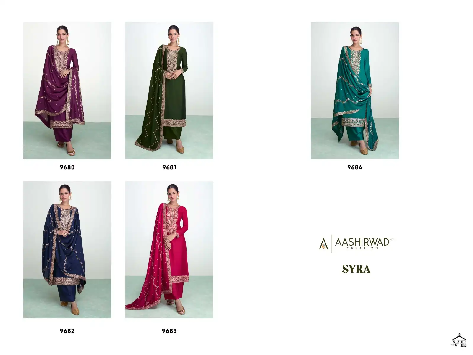 Aashirwad Syra Premium Silk Wholesale Designer Suits Catalog — Wholesale Salwar Suits, Aashirwad Creation wholesale from Surat — view 6