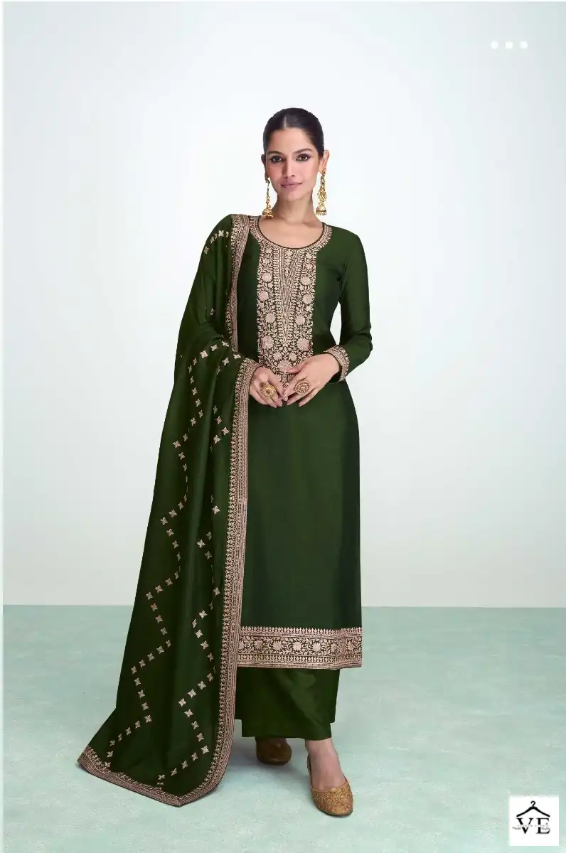 Aashirwad Syra Premium Silk Wholesale Designer Suits Catalog — Wholesale Salwar Suits, Aashirwad Creation wholesale from Surat - Gallery Image 4