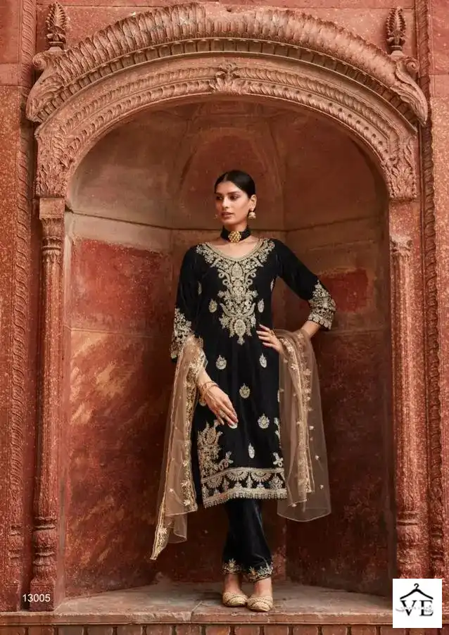 Deepsy Suits Tahjib Velvet Wholesale Designer Winter Wear Pakistani Salwar Suit Catalog — Wholesale Salwar Suits, MPA wholesale from Surat — view 5
