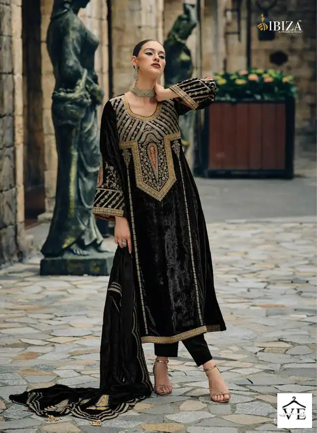 Ibiza The Velvet Hub Viscose Velvet Wholesale Designer Winter Salwar Suit Catalog — Wholesale Salwar Suits, MPA wholesale from Surat - Gallery Image 7
