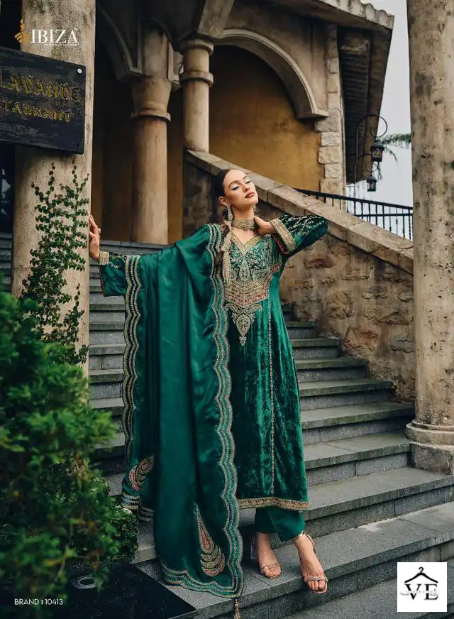 Ibiza The Velvet Hub Viscose Velvet Wholesale Designer Winter Salwar Suit Catalog — Wholesale Salwar Suits, MPA wholesale from Surat - Gallery Image 8