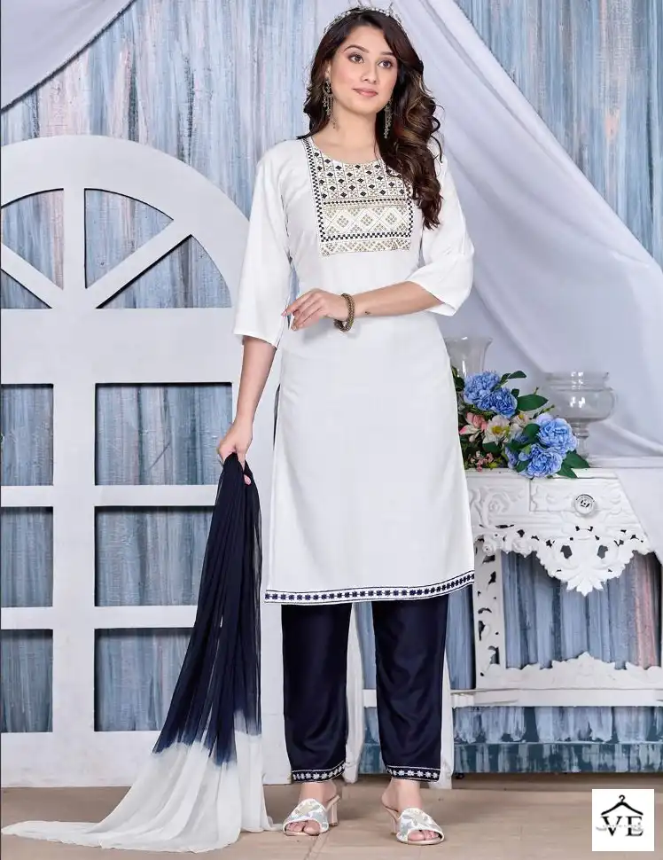 Vardan Ethnic Trendy Smart Girls Rayon Wholesale Readymade Salwar Suit Catalog — Wholesale Salwar Suits, MPA wholesale from Surat — view 1