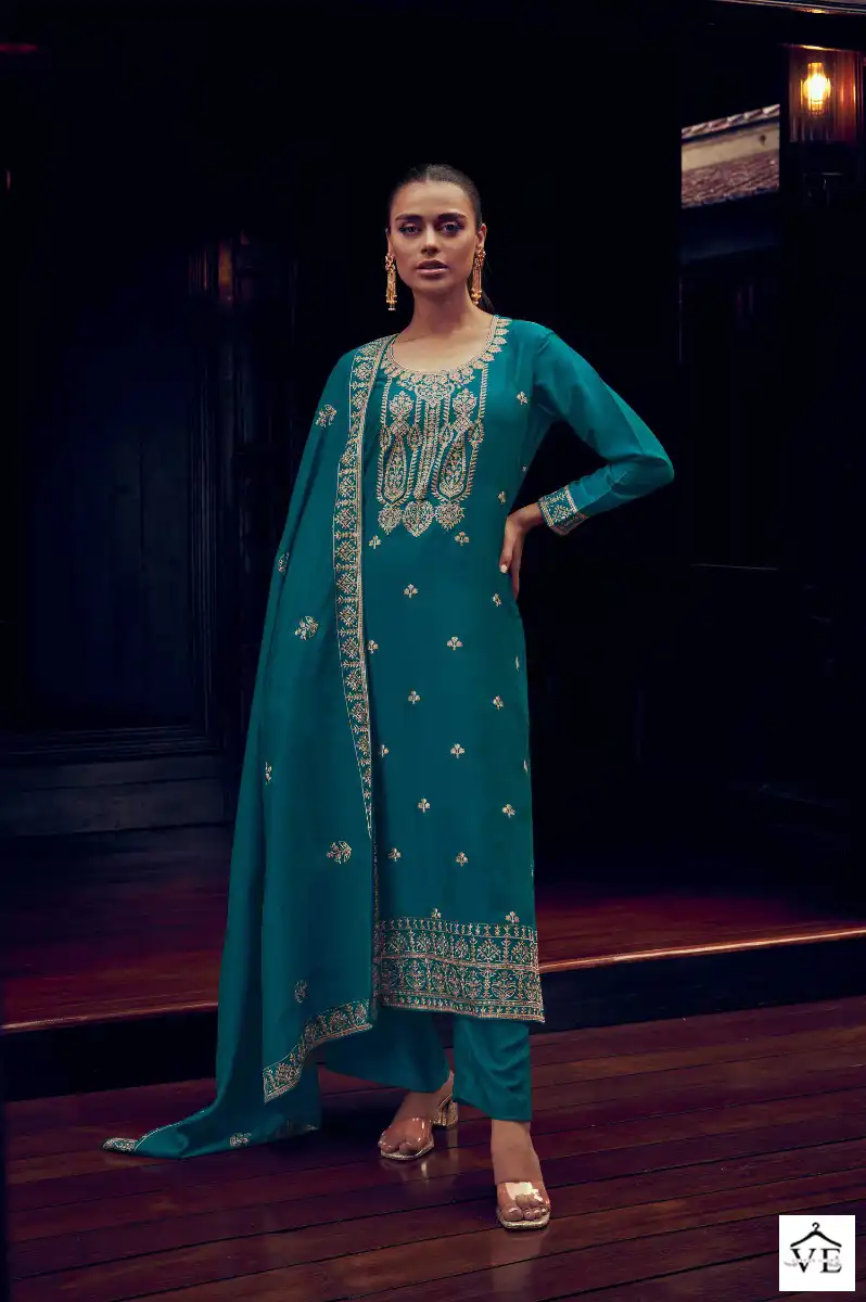 Aashirwad Tulip Premium Silk Wholesale Designer Salwar Suit Catalog — Wholesale Salwar Suits, Aashirwad Creation wholesale from Surat - Gallery Image 3
