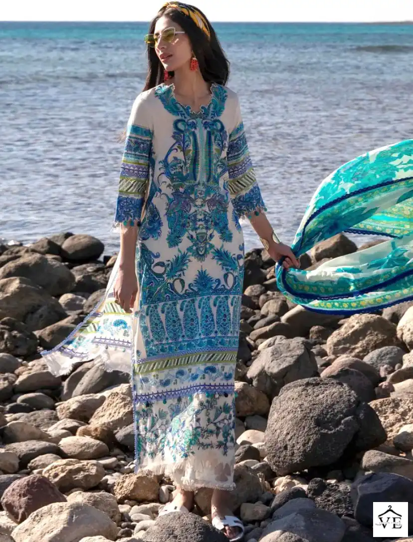 Taj Creations Sana Safinaz Muzlin Taj 407 Pure Cotton Print Wholesale Fancy Pakistani Salwar Suit — Wholesale Salwar Suits, MPA wholesale from Surat — view 1