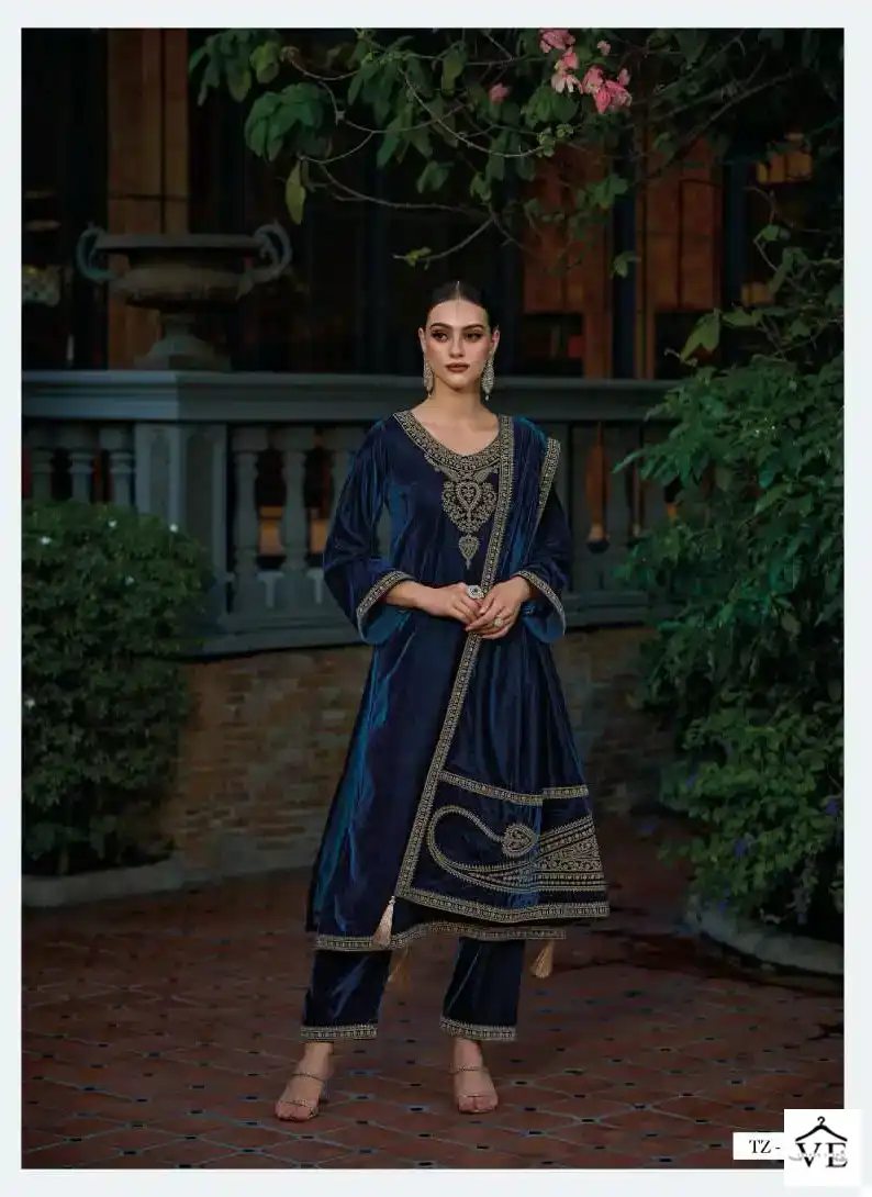 Kilory Trends Tehzeeb Premium Velvet Wholesale Designer Winter Wear Salwar Suit Catalog — Wholesale Salwar Suits, MPA wholesale from Surat - Gallery Image 4