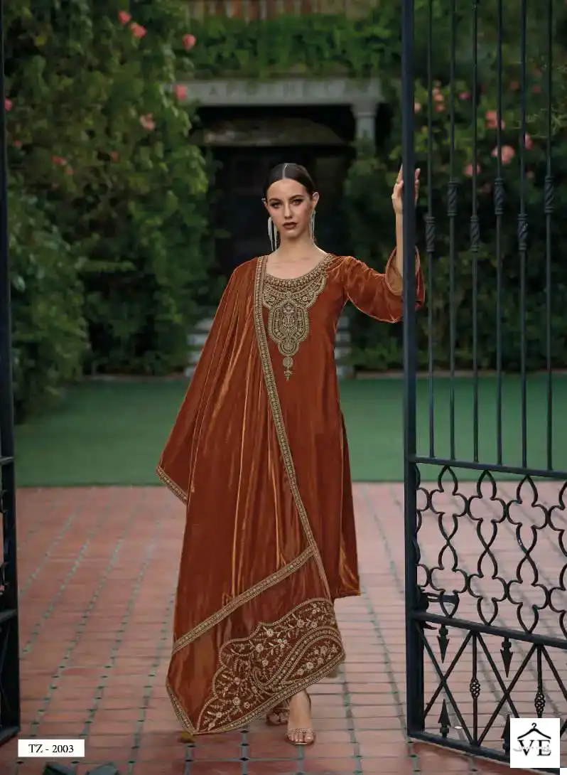 Kilory Trends Tehzeeb Premium Velvet Wholesale Designer Winter Wear Salwar Suit Catalog — Wholesale Salwar Suits, MPA wholesale from Surat - Gallery Image 5