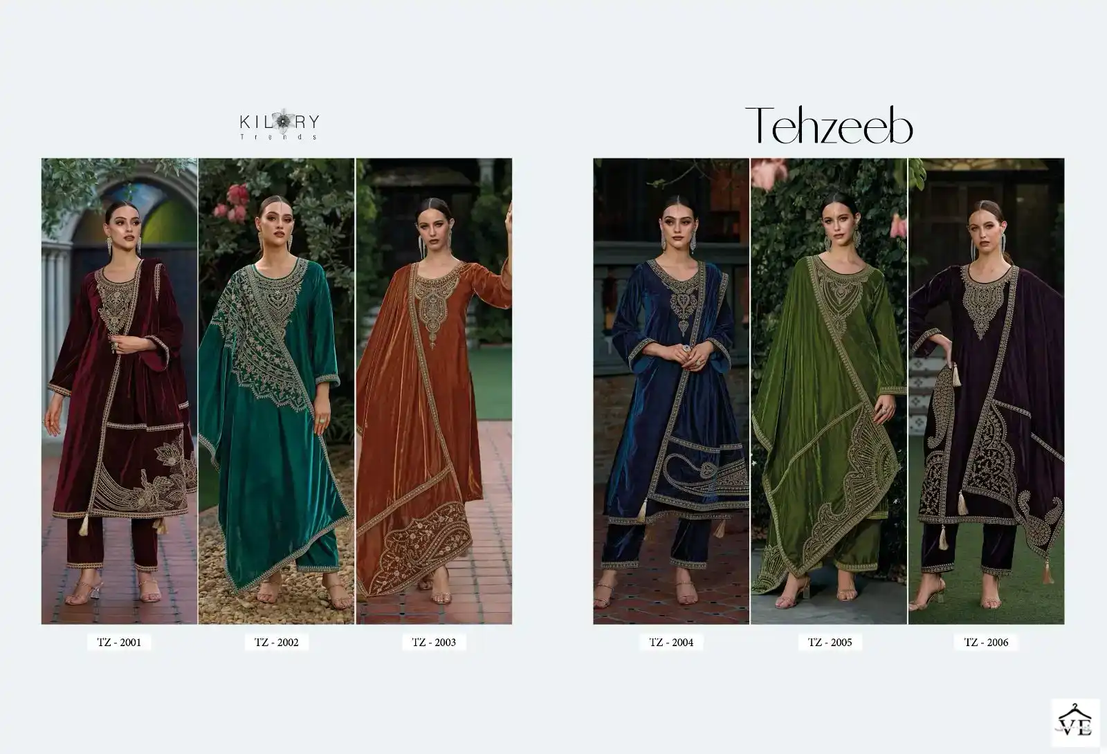 Kilory Trends Tehzeeb Premium Velvet Wholesale Designer Winter Wear Salwar Suit Catalog — Wholesale Salwar Suits, MPA wholesale from Surat — view 7