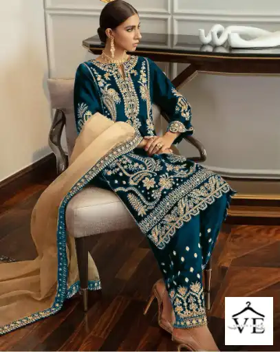 Fepic V 17017 Velvet Wholesale Designer Winter Wear Pakistani Salwar Suit Catalog — Wholesale Salwar Suits, MPA wholesale from Surat — view 1