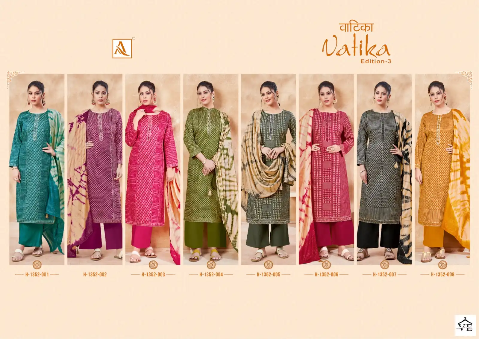 Alok Suits Vatika Edition Vol 3 Jam Cotton Wholesale Hand Work Designer Salwar Suit Catalog — Wholesale Salwar Suits, MPA wholesale from Surat — view 9