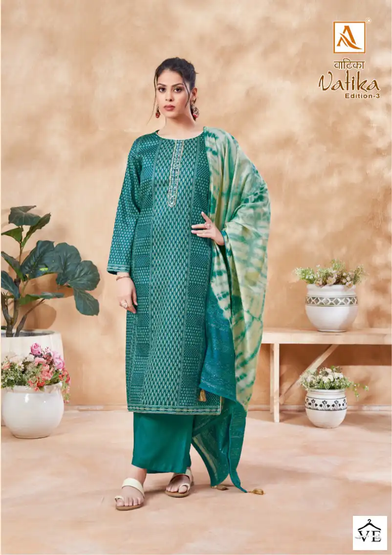 Alok Suits Vatika Edition Vol 3 Jam Cotton Wholesale Hand Work Designer Salwar Suit Catalog — Wholesale Salwar Suits, MPA wholesale from Surat - Gallery Image 2