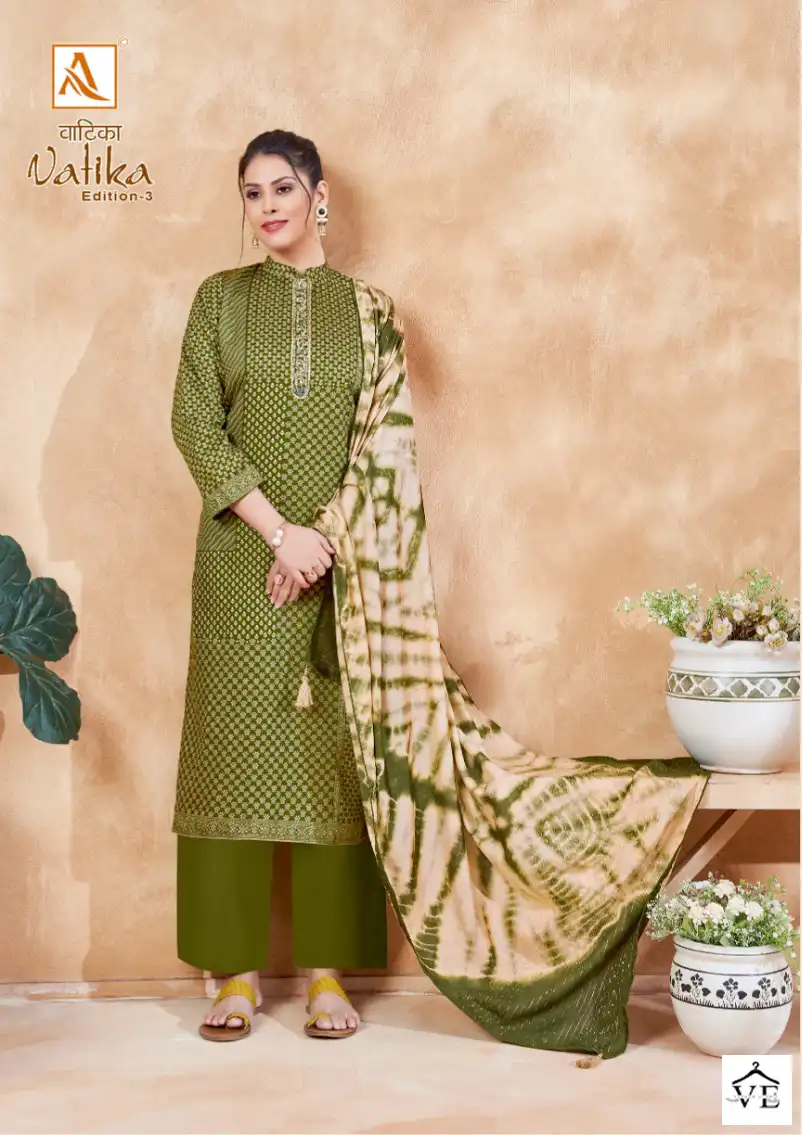 Alok Suits Vatika Edition Vol 3 Jam Cotton Wholesale Hand Work Designer Salwar Suit Catalog — Wholesale Salwar Suits, MPA wholesale from Surat - Gallery Image 4