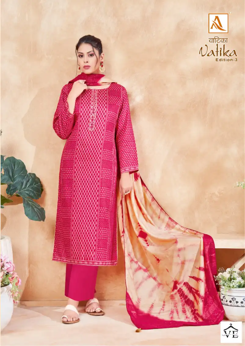 Alok Suits Vatika Edition Vol 3 Jam Cotton Wholesale Hand Work Designer Salwar Suit Catalog — Wholesale Salwar Suits, MPA wholesale from Surat - Gallery Image 5