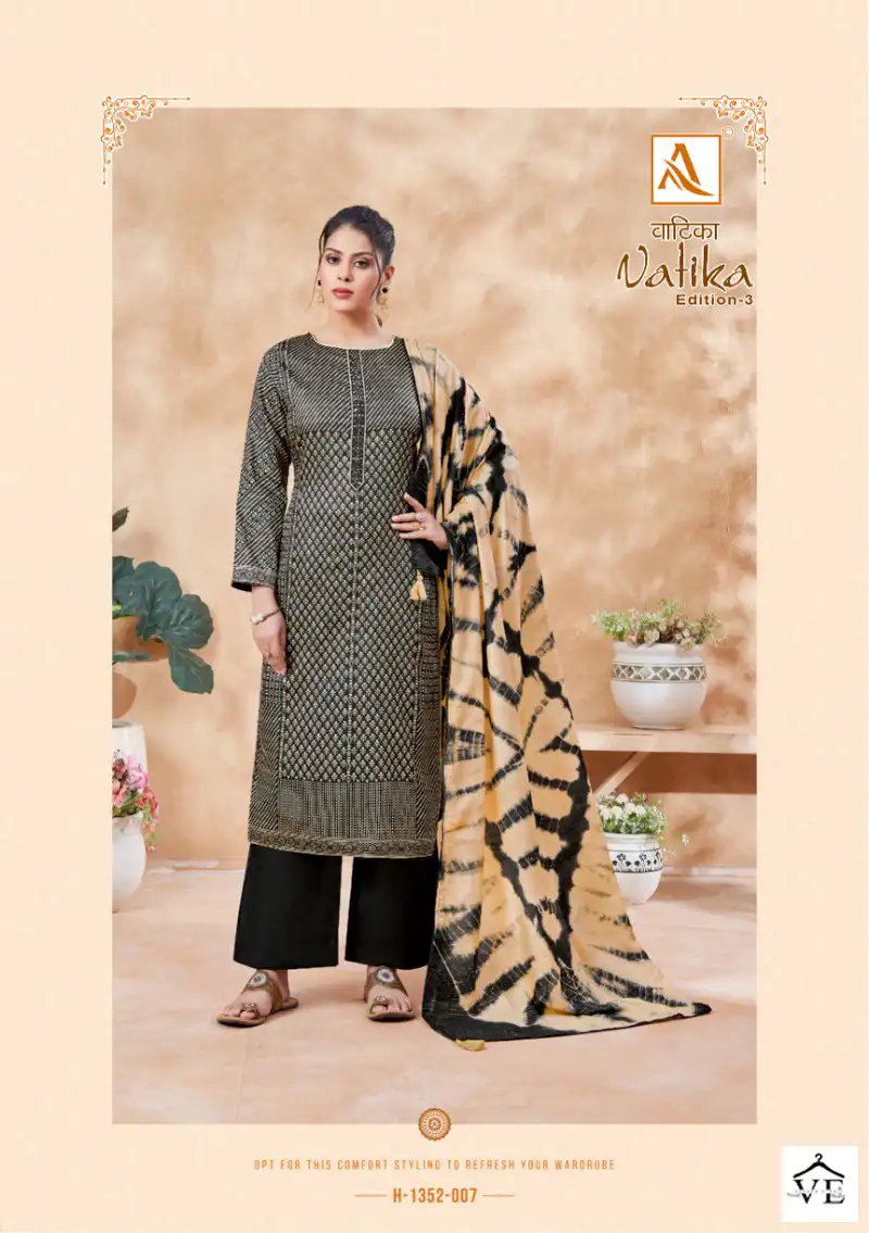 Alok Suits Vatika Edition Vol 3 Jam Cotton Wholesale Hand Work Designer Salwar Suit Catalog — Wholesale Salwar Suits, MPA wholesale from Surat - Gallery Image 7