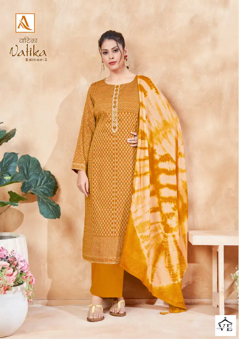 Alok Suits Vatika Edition Vol 3 Jam Cotton Wholesale Hand Work Designer Salwar Suit Catalog — Wholesale Salwar Suits, MPA wholesale from Surat - Gallery Image 8
