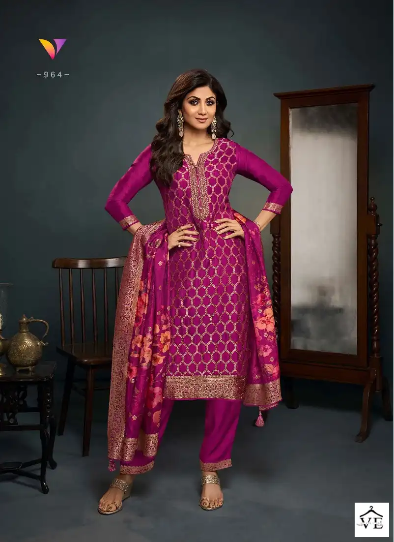 Vatsam Shilpa - 9 Pure Viscose Dola Wholesale Readymade Suits Catalog — Wholesale Salwar Suits, MPA wholesale from Surat - Gallery Image 4