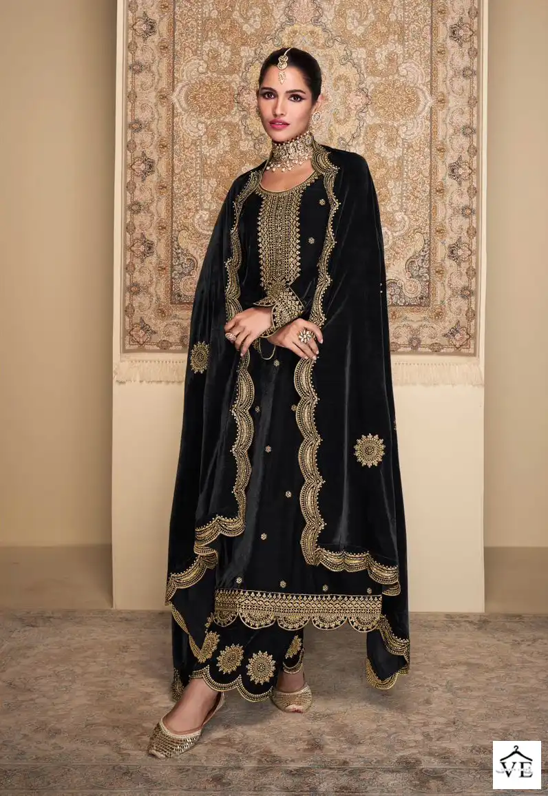 Mumtaz Arts Velvet Queen Velvet Wholesale Heavy Embroidery Designer Winter Wear Salwar Suit Catalog — Wholesale Salwar Suits, MPA wholesale from Surat - Gallery Image 3