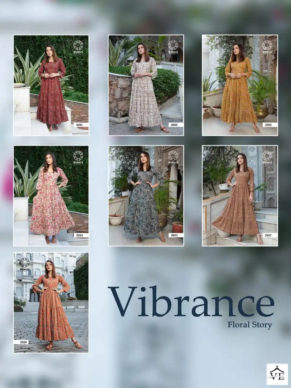Womaya Vibrance Pure Cambric Cotton Wholesale Long Gowns Catalog — Wholesale Kurtis, MPA wholesale from Surat — view 8