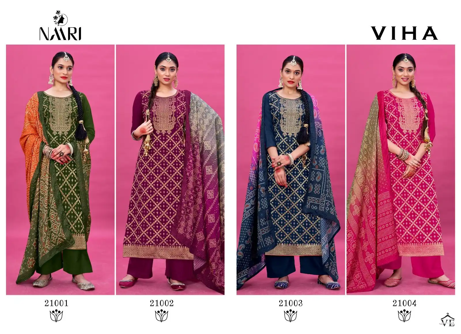 Naari Viha Muslin Jacard Wholesale Designer Salwar Suit Catalog — Wholesale Salwar Suits, MPA wholesale from Surat — view 5