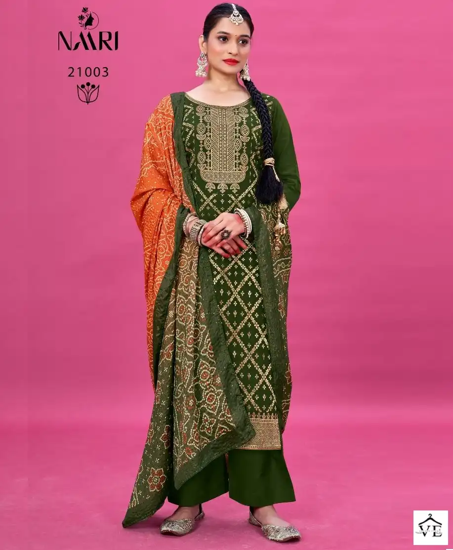 Naari Viha Muslin Jacard Wholesale Designer Salwar Suit Catalog — Wholesale Salwar Suits, MPA wholesale from Surat — view 1