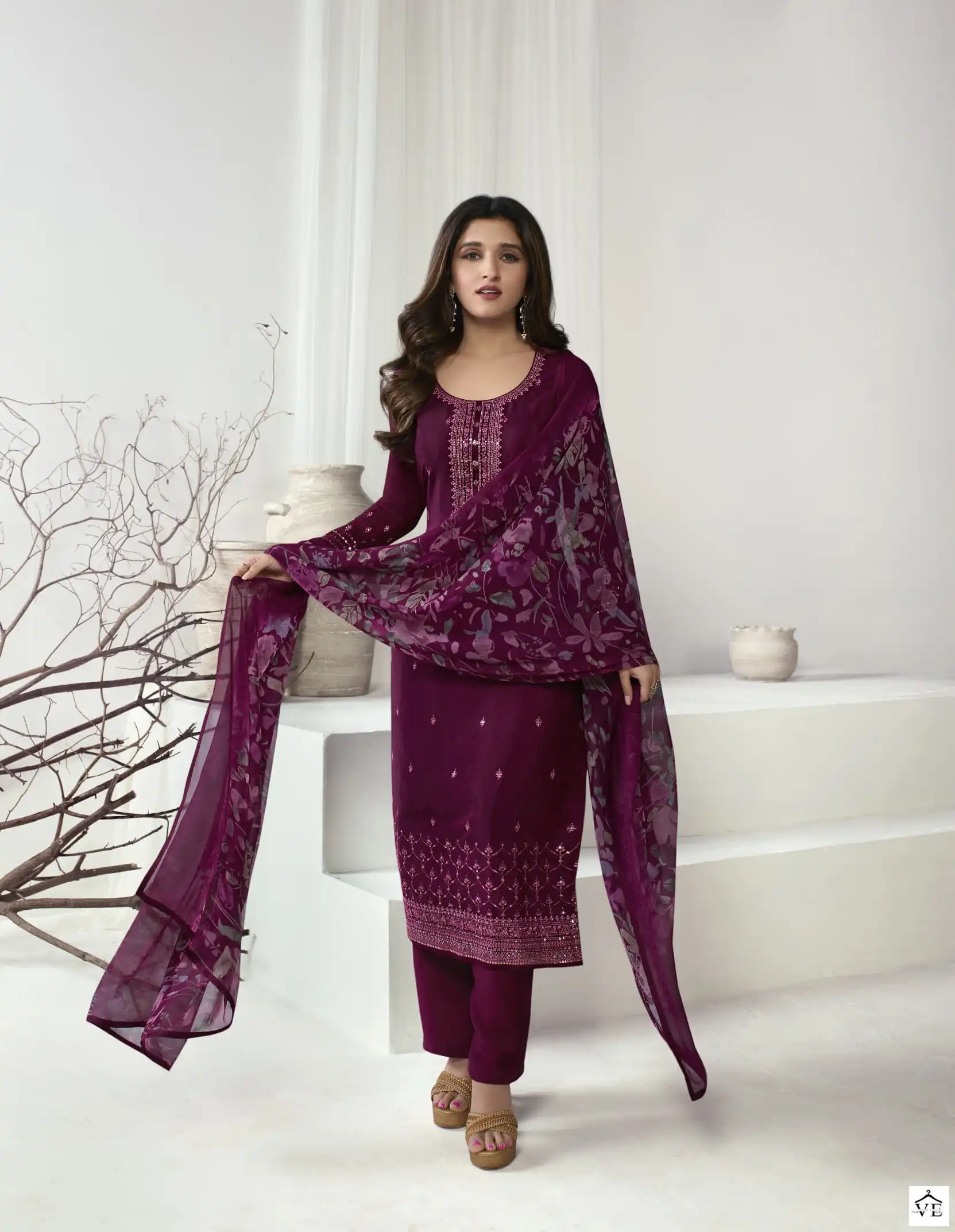 Vinay Royal Crepe-43 Royal Crepe Wholesale Designer Suits Catalog — Wholesale Salwar Suits, MPA wholesale from Surat — Photo 4