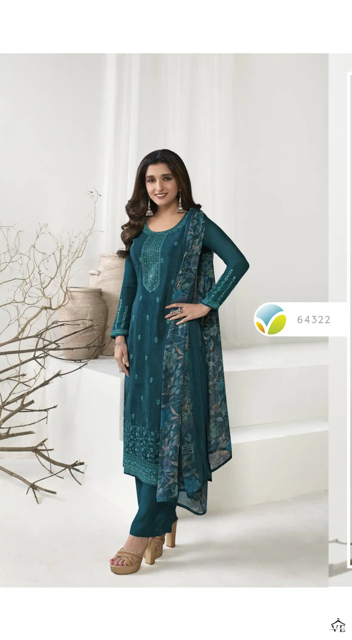 Vinay Royal Crepe-43 Royal Crepe Wholesale Designer Suits Catalog — Wholesale Salwar Suits, MPA wholesale from Surat — Photo 6