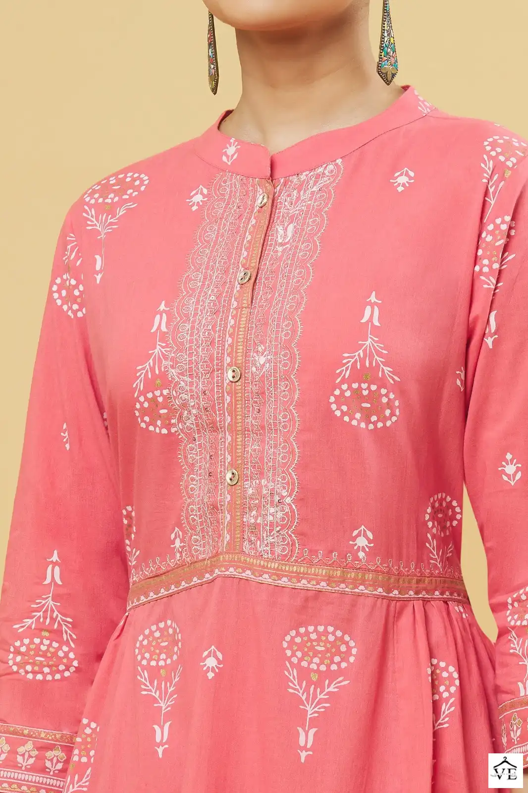 Mahotsav Vishwa Pure Cotton Wholesale Designer Kurti With Plazzo — Wholesale Kurtis, MPA wholesale from Surat — view 4