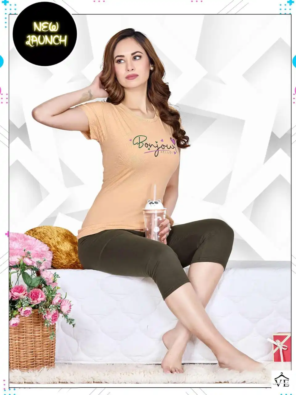Summer Special Vol 2573 Hosiery Cotton Wholesale Capri Night Suits Catalog — Wholesale, MPA wholesale from Surat — view 4