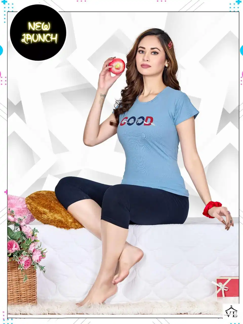 Summer Special Vol 2573 Hosiery Cotton Wholesale Capri Night Suits Catalog — Wholesale, MPA wholesale from Surat — view 6