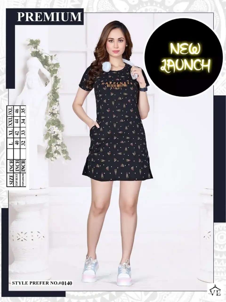 Vardan Ethnic Summer Special Vol A 140 Hosiery Wholesale Fancy Long Night Wear T-Shirt Catalog — Wholesale, MPA wholesale from Surat — view 3